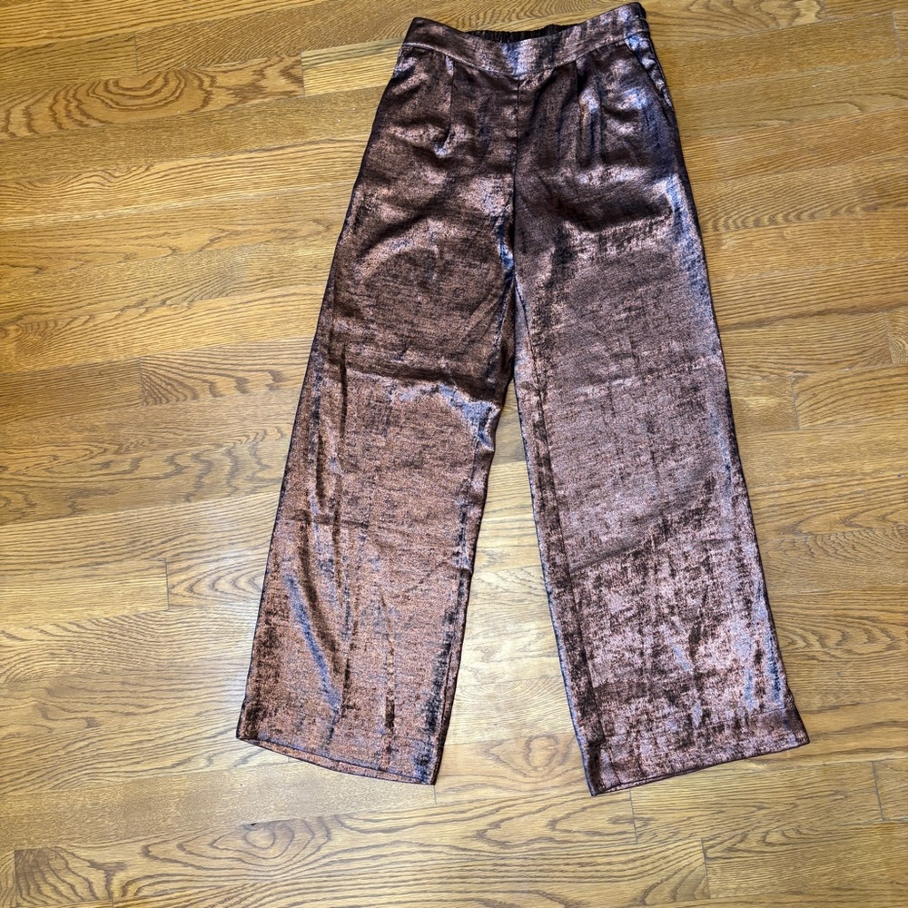 a new day Metallic Brown Pants